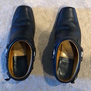 Black Ankle Slip On Cowboy Boots